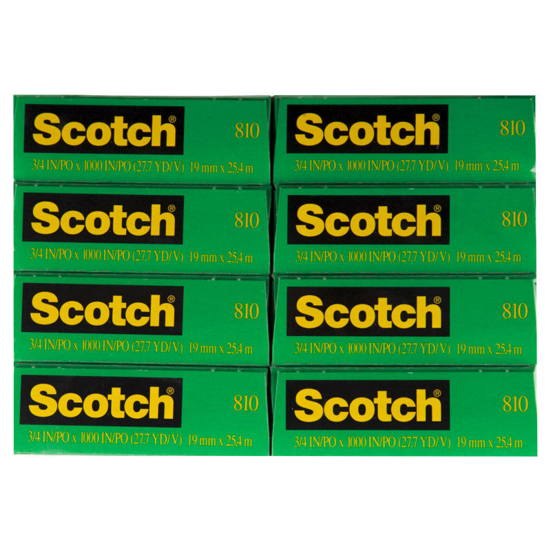 SCOTCH Tape 810-8PK-BXD 19mm Pack of 8 7