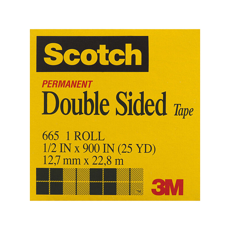 SCOTCH D-S Tape 665 12mm Box of 12 4