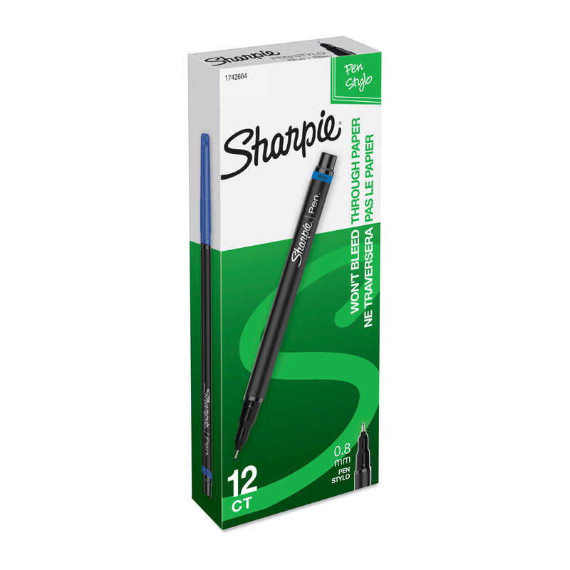 SHARPIE Pen Fineliner Blu Box of 12 3