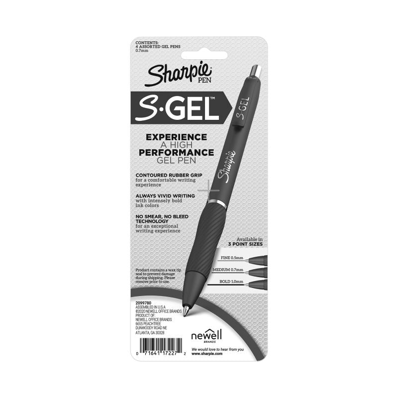 SHARPIE Gel 0.7mm Assorted Pack of 4 Box of 6 4