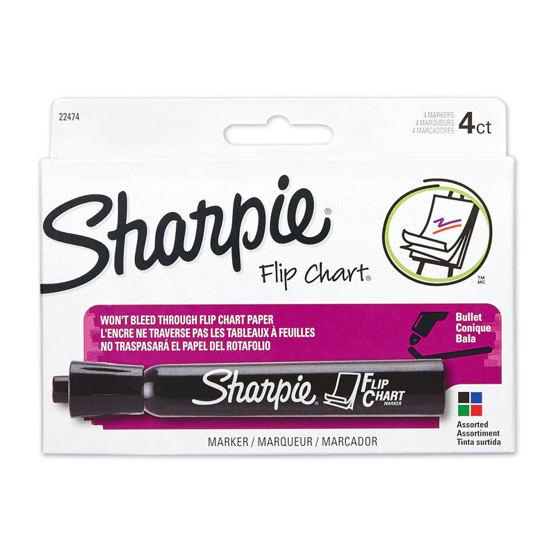 SHARPIE Flip Chart Markers Assorted Box of 4 3