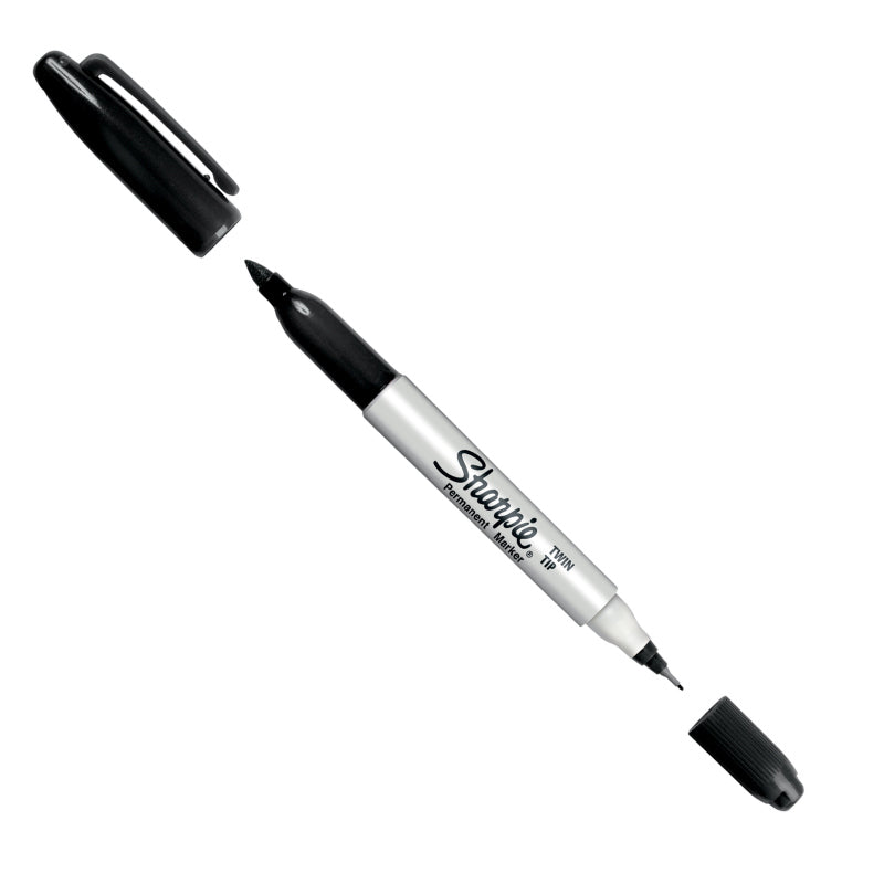 SHARPIE Marker TwinTip Black Box of 6 4