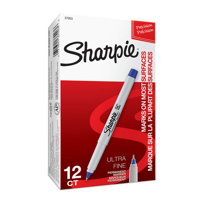 SHARPIE Ultra Fine Point Permanent Marker Blu Box of 12 3