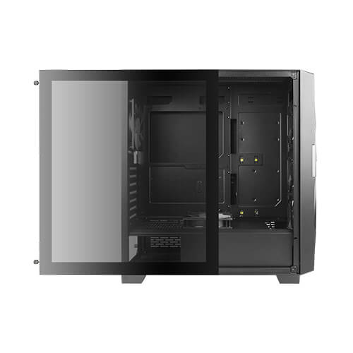 ANTEC DF700 FLUX Wave Mesh Front, High Airflow, Tempered Glass with 3x ARGB Fan Front, 1x Rear, 1x PSU Shell (Reverse Fan blade) ATX Gaming Case 6