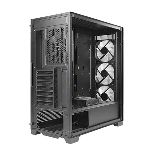 ANTEC DF700 FLUX Wave Mesh Front, High Airflow, Tempered Glass with 3x ARGB Fan Front, 1x Rear, 1x PSU Shell (Reverse Fan blade) ATX Gaming Case 8