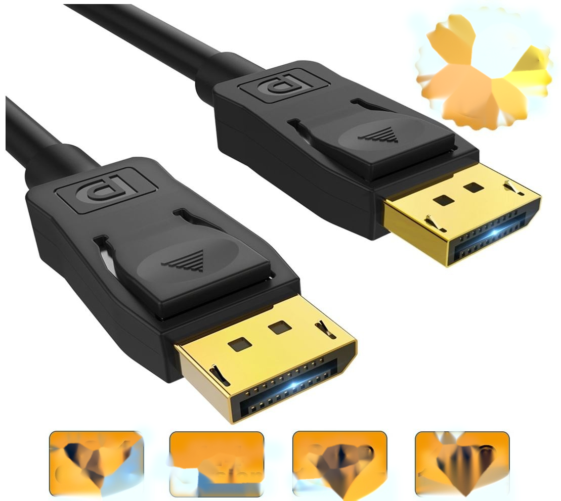 8WARE 3m Ultra 8K DisplayPort DP1.4 Cable - Male to Male Gold Plated 7680x4320 8K@60Hz 4K@144Hz 32.4Gbps UHD QHD FHD HDP HDCP HDTV HDR 28AWG