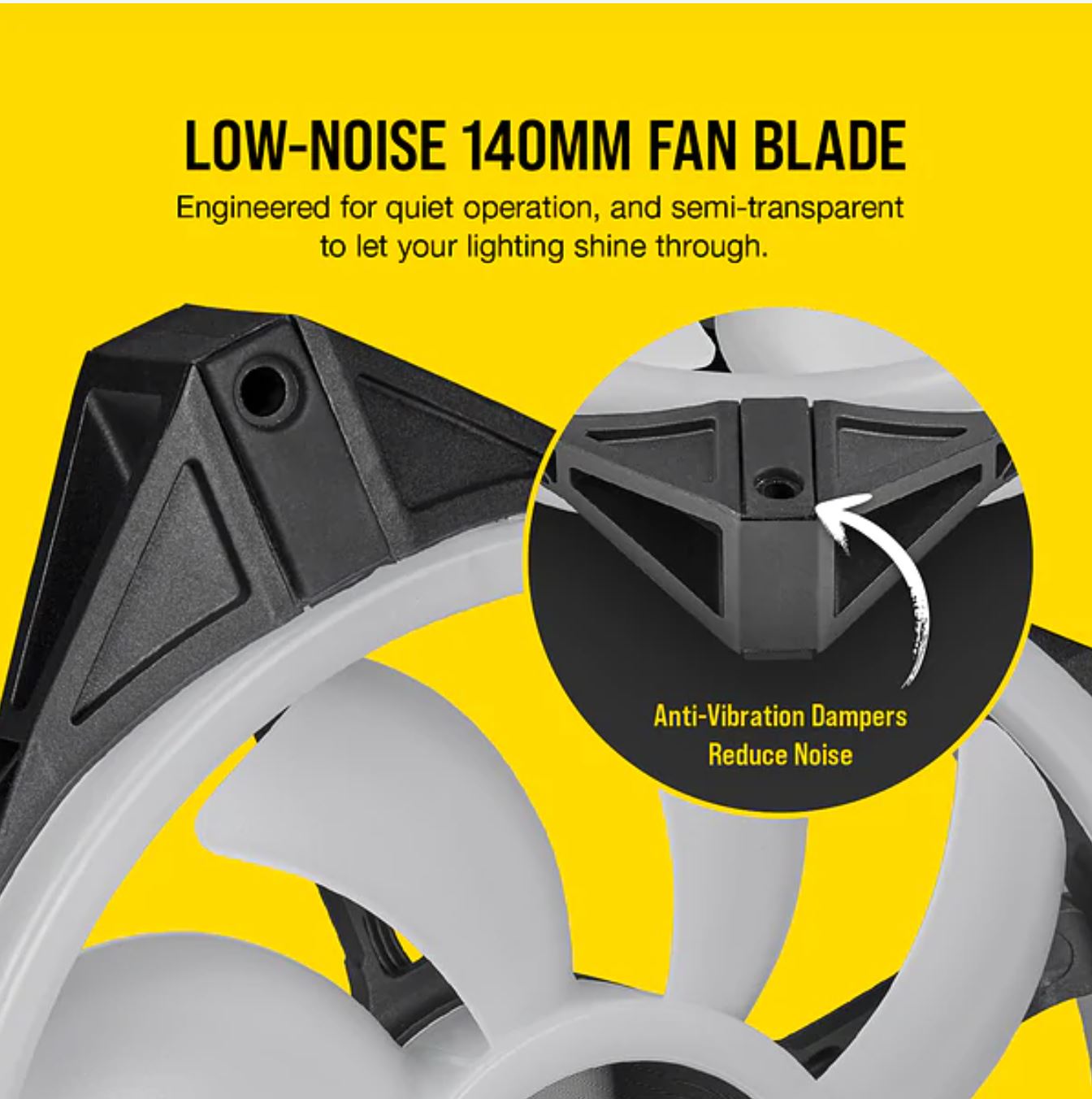 CORSAIR QL140 RGB Dual Fan Kit with Lighting Node Core, ICUE, Anti Vibration, Low-Noise 140 mm Fan Blade, RGB LED PWM Fan 26dBA, 502 CFM, 2 Fan Pack 6