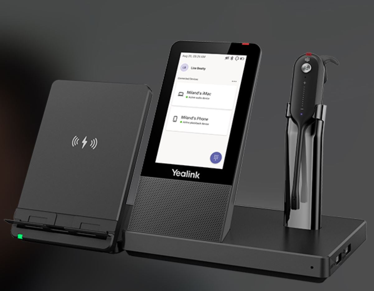YEALINK WH67 Standard UC DECT Wireless Headset With Touchscreen, Busy light On Headset. All Devices in One. All Connection in One. All Control in One 3