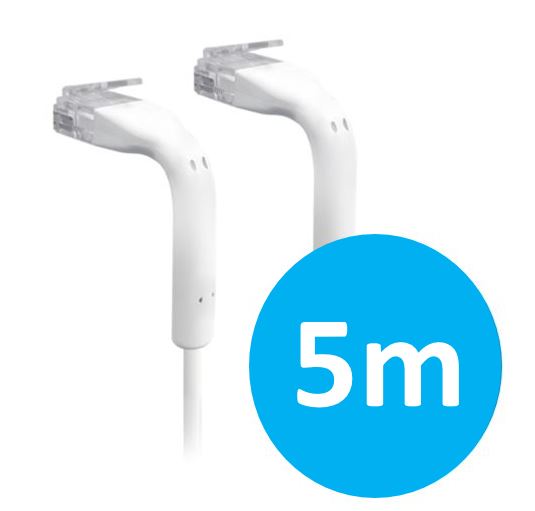 UBIQUITI patch cable with both end bendable RJ45 5m - White 3