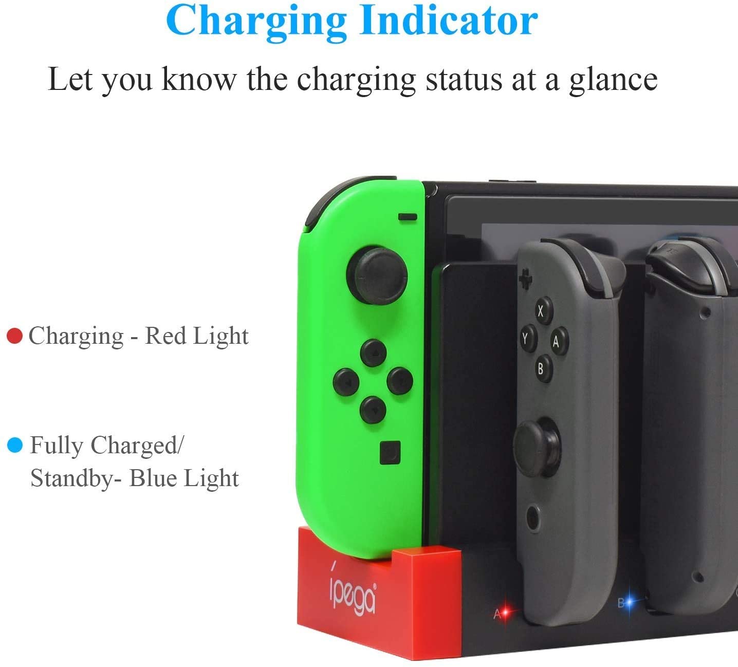 4 in1 Charger Station Stand for Nintendo Switch Joy-con with LED Indication 5