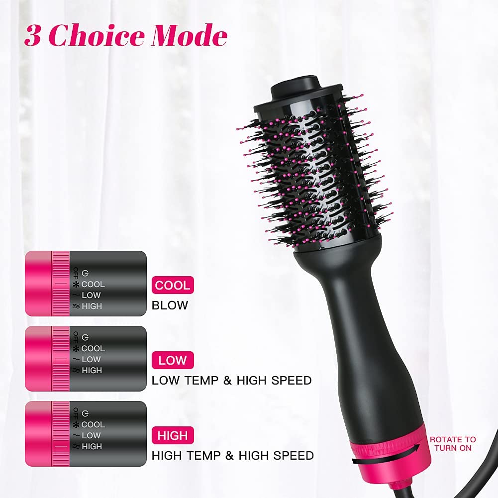 Hot Air One-Step Hair Dryer Negative Ion Anti-Frizz Blowout for Drying,Straightening, Curling and Volumizer (AU Plug) 4