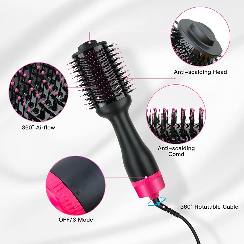 Hot Air One-Step Hair Dryer Negative Ion Anti-Frizz Blowout for Drying,Straightening, Curling and Volumizer (AU Plug) 5