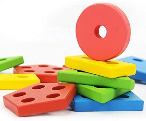 Wooden Educational Preschool Blocks Puzzle for 3 to 5 Year Old Kids Toys 3
