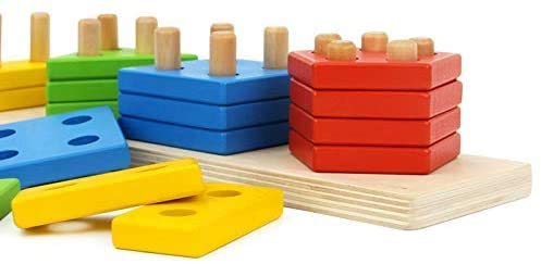 Wooden Educational Preschool Blocks Puzzle for 3 to 5 Year Old Kids Toys 5