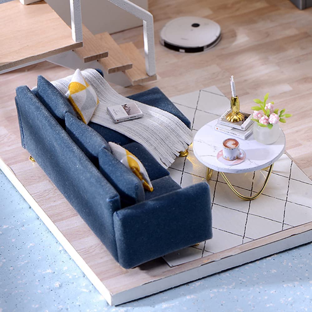 Dollhouse Miniature with Furniture Kit Plus Dust Proof and Music Movement - Cozy time  (Valentine's Day Gift Idea) 5