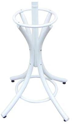 White Coat Rack with Stand Wooden Hat and 12 Hooks Hanger Walnut tree 4