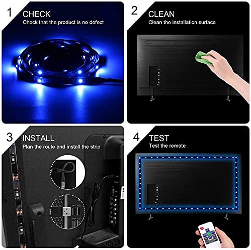 3M LED Strip Lights Rope Light for TV, Gaming and Computer (Lights Strip App with Remote Control) 7