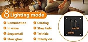 200 Waterproof LED Solar Fairy Light Outdoor with 8 Lighting Modes for Home,Garden and Decoration 9