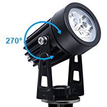 3 x LED Spotlights Powered Solar Garden Lights Outdoor Waterproof (Warm White) 11