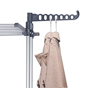 3 Tier Foldable Clothes Drying Rack for Laundry Dryer with Hanger Stand Rail Indoor 9