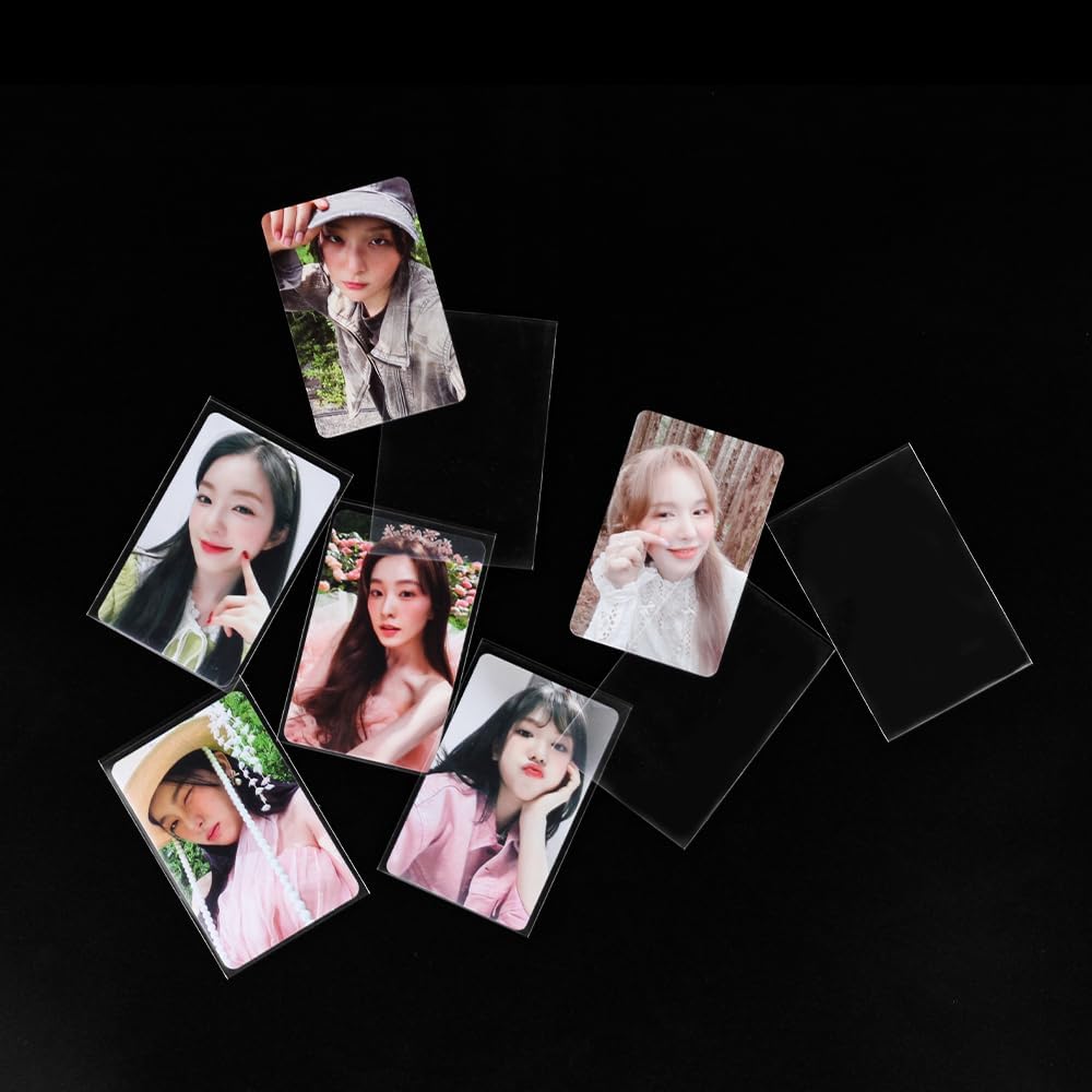 100 Packs Photocard Sleeves, 200Microns Kpop (Unsealable) 3