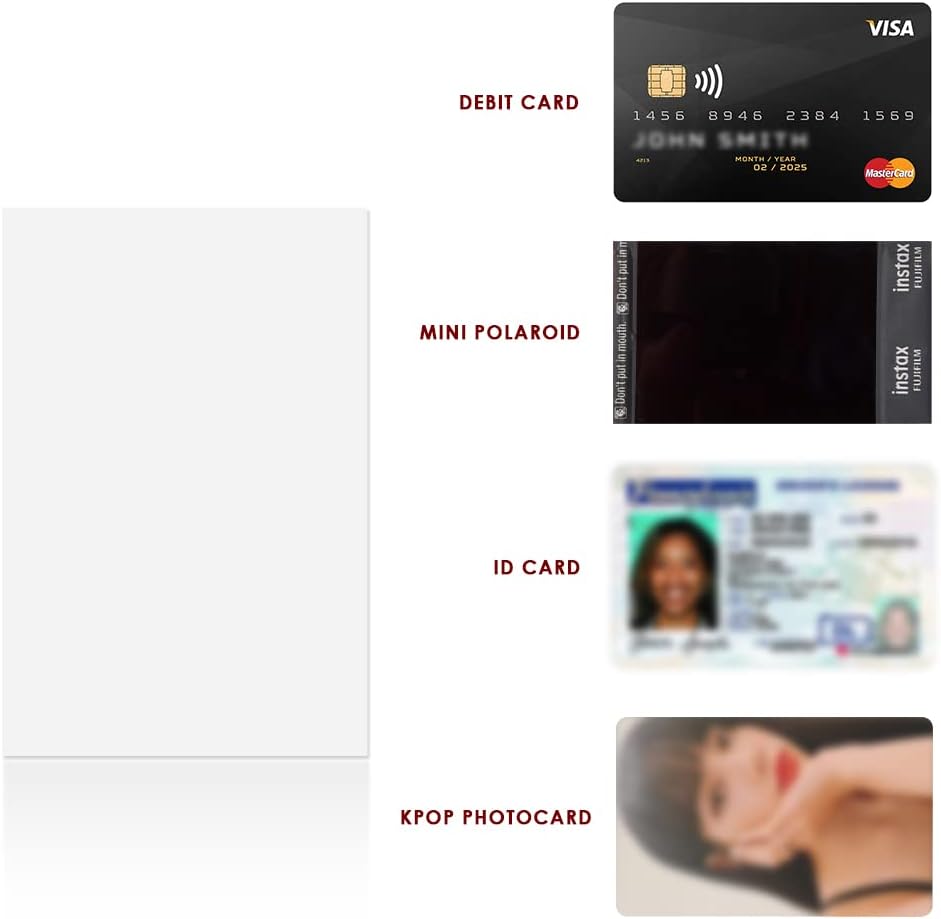 100 Packs Photocard Sleeves, 200Microns Kpop (Unsealable) 4