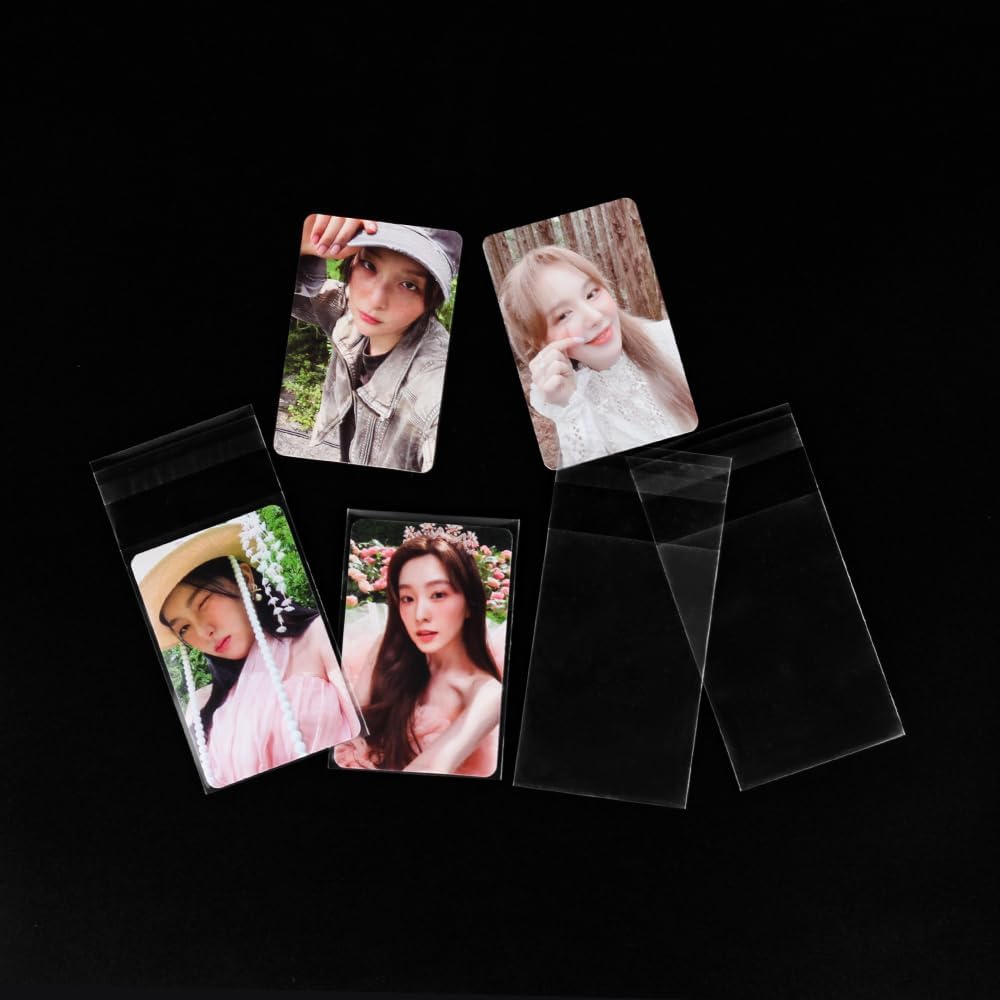 100 Packs Photocard Sleeves, 200Microns Kpop (Sealable) 3