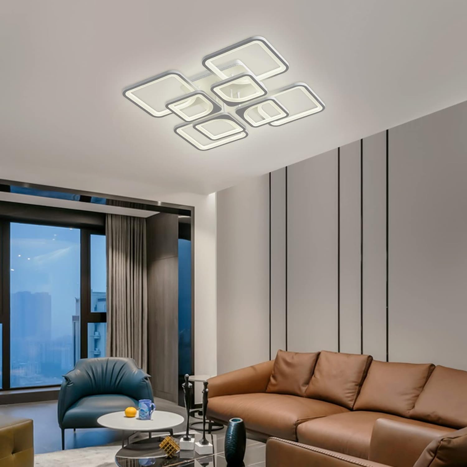 Modern LED Ceiling Light Dimmable with Remote Control 3
