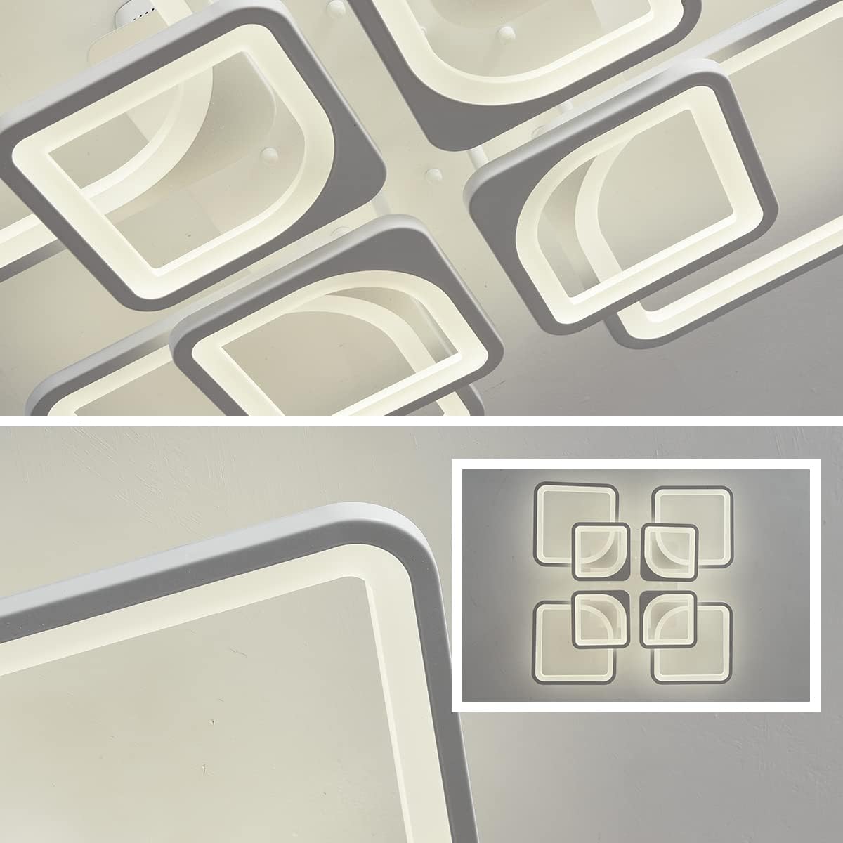 Modern LED Ceiling Light Dimmable with Remote Control 8