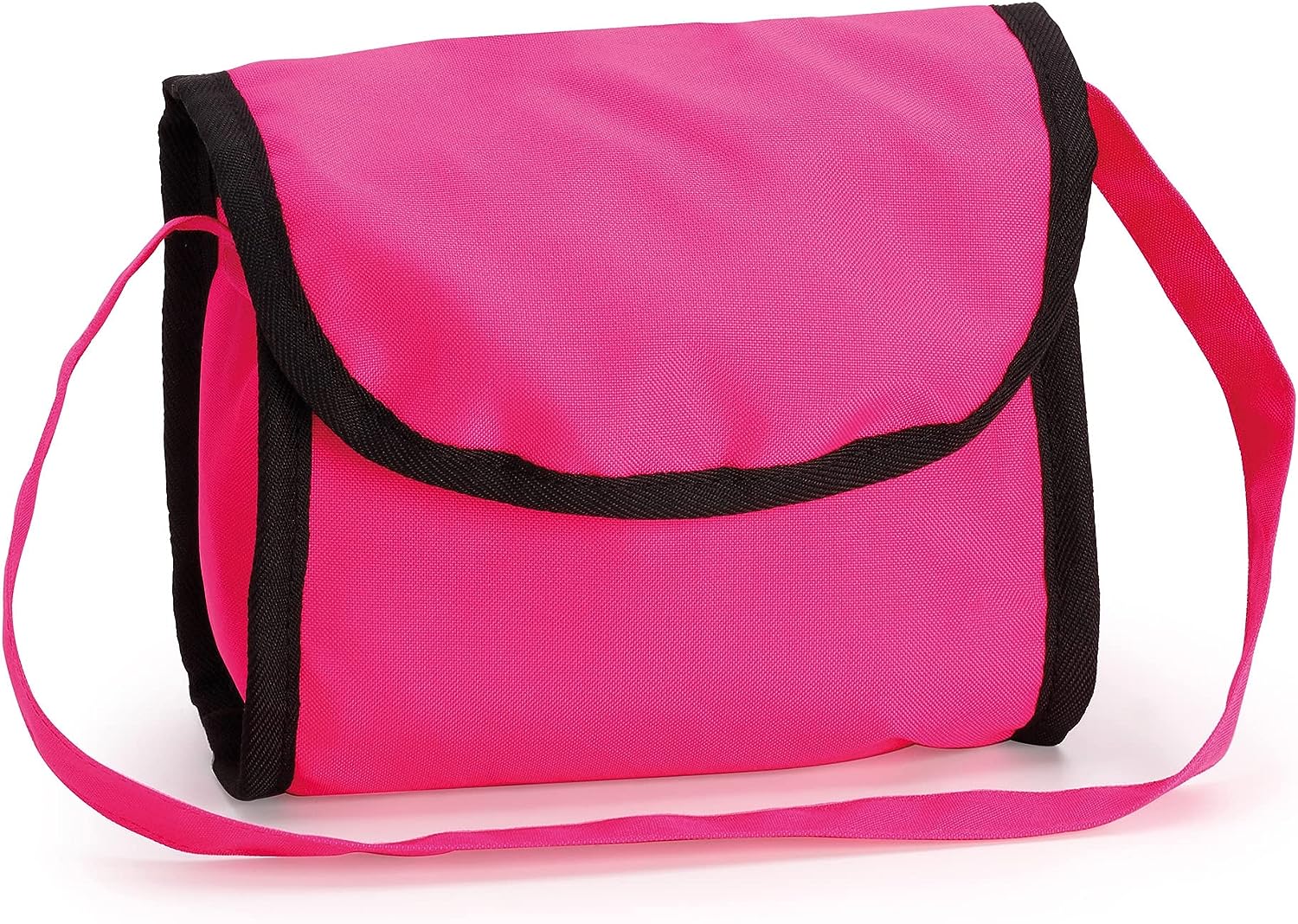 Foldable Dolls Pram with Height-Adjustable Handle and Shoulder Bag, Stable, Pink 3