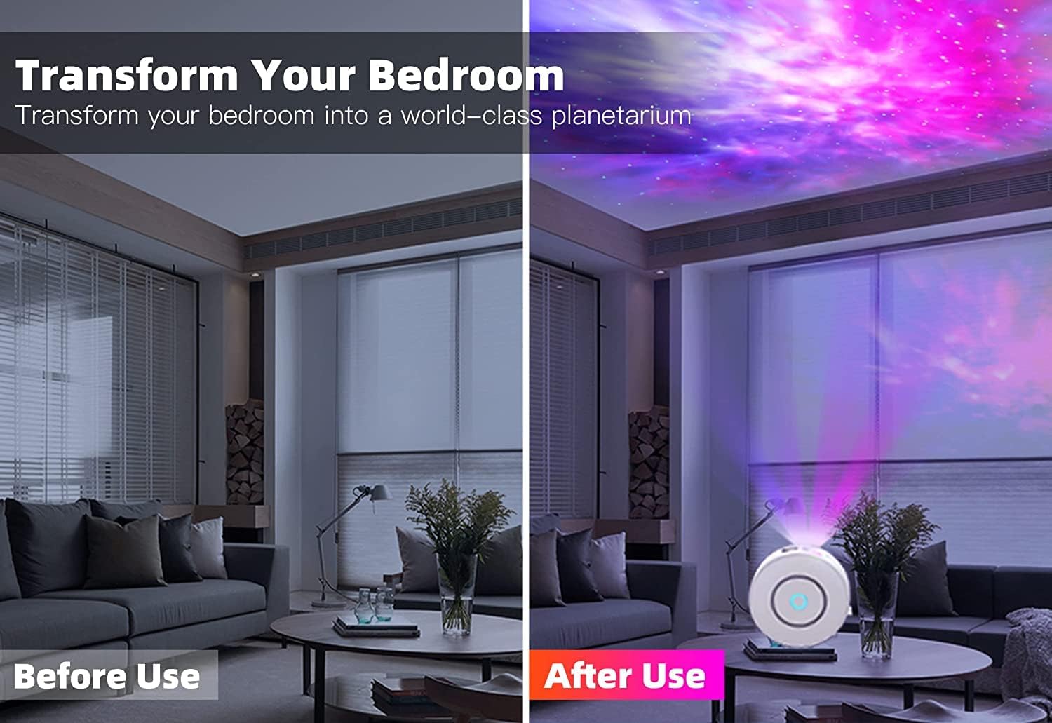 Star Projector Galaxy Light Bedroom connected with Alexa and Google Home 6