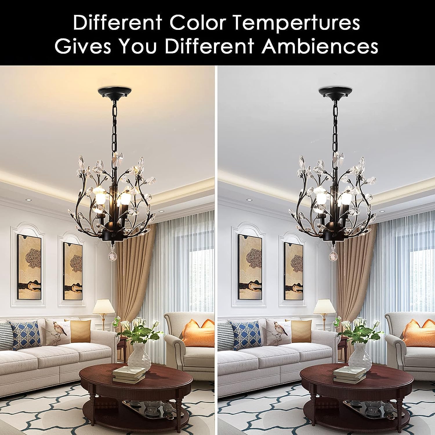 Crystal Chandeliers Lighting, 3 Light, Vintage 5