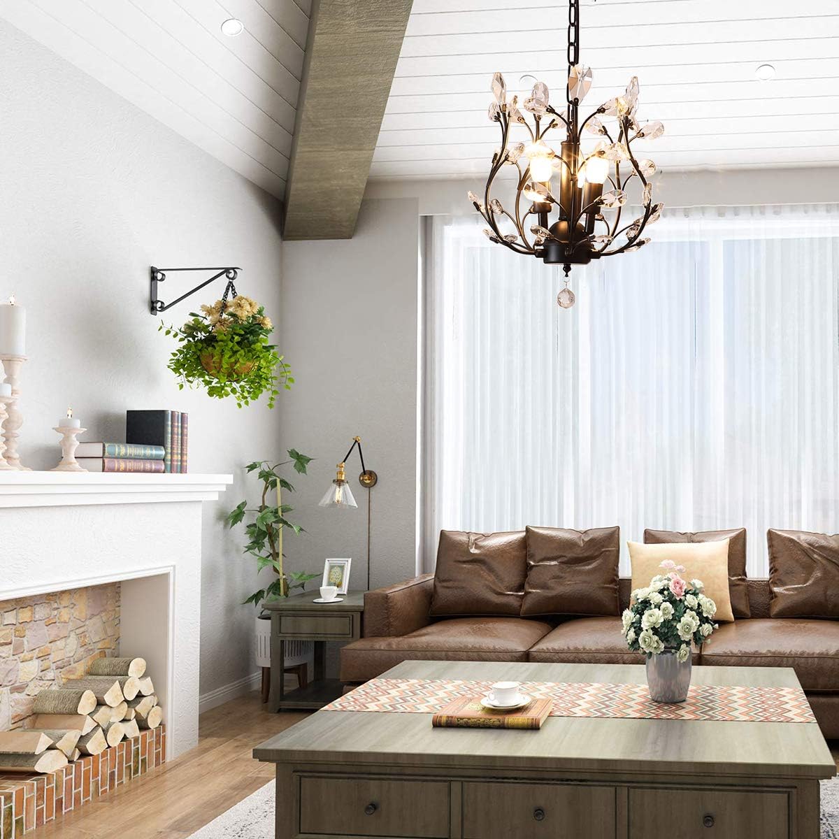 Crystal Chandeliers Lighting, 3 Light, Vintage 8