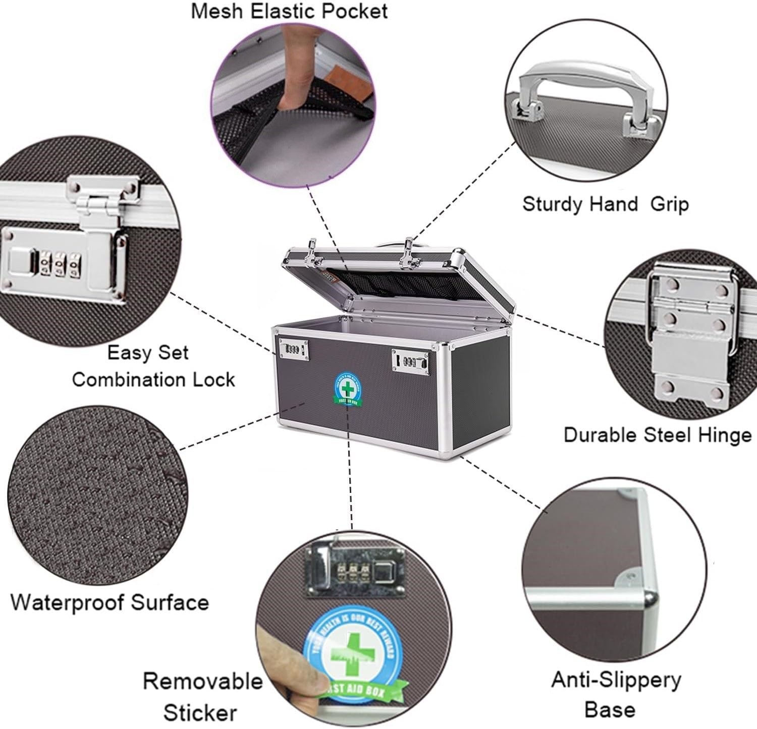 Portable Combination Medicine Box (Coffee/Large) 4