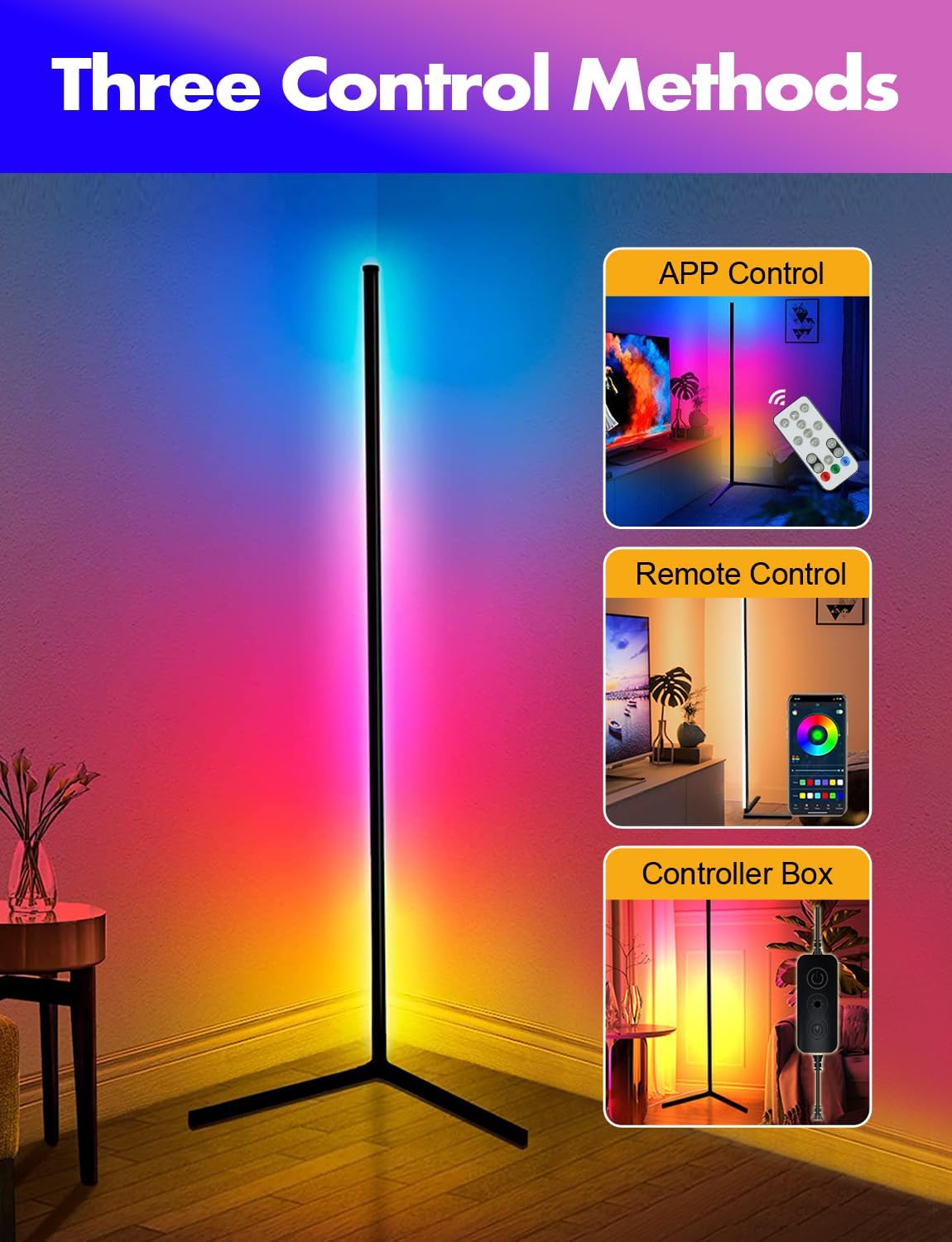 RGB LED Floor Lamp, Smart Modern, Stand Light 4