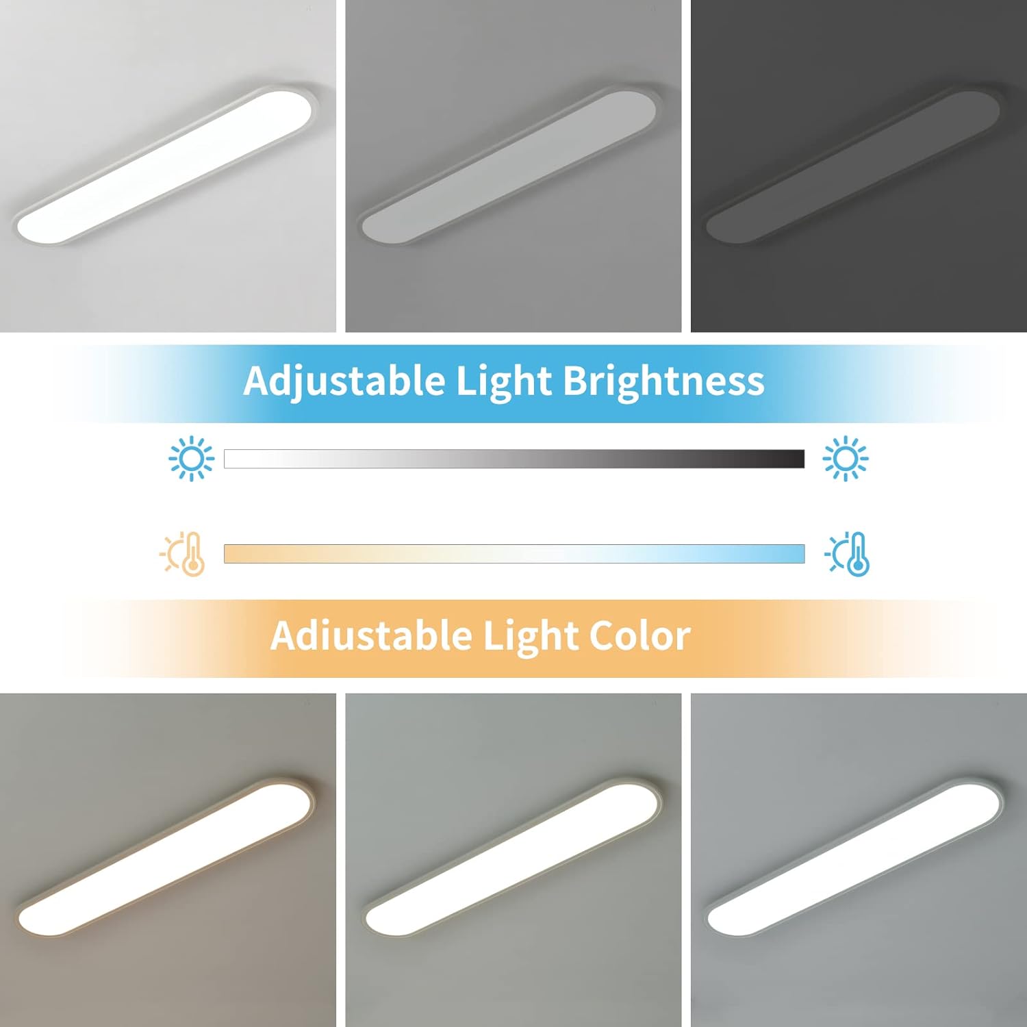 Dimmable LED Ceiling Light, 48W White 6