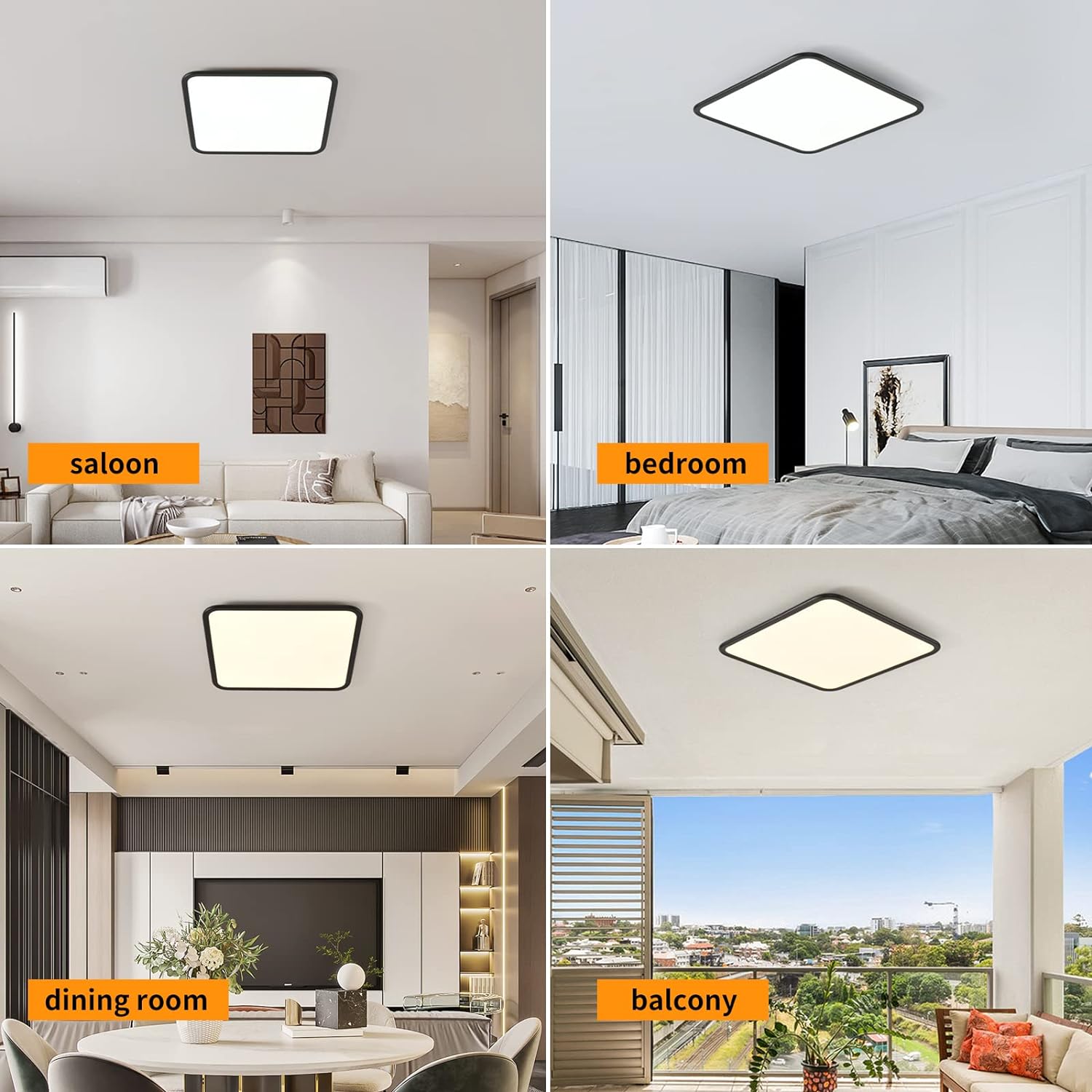 Dimmable LED Ceiling Light, 40W Anti Blue 8