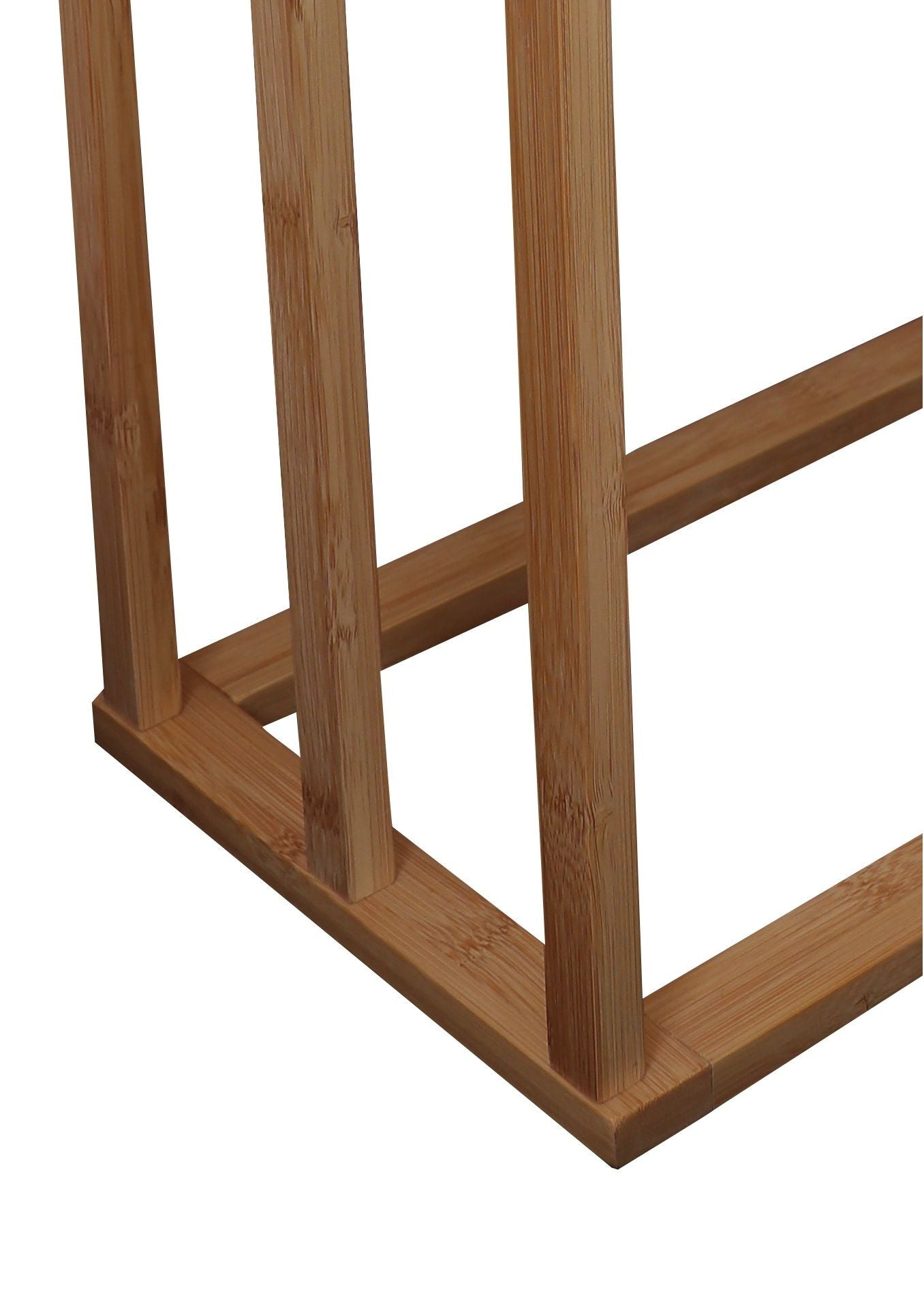 Bamboo Towel Bar Holder Rack 3-Tier Freestanding for Bathroom and Bedroom 4