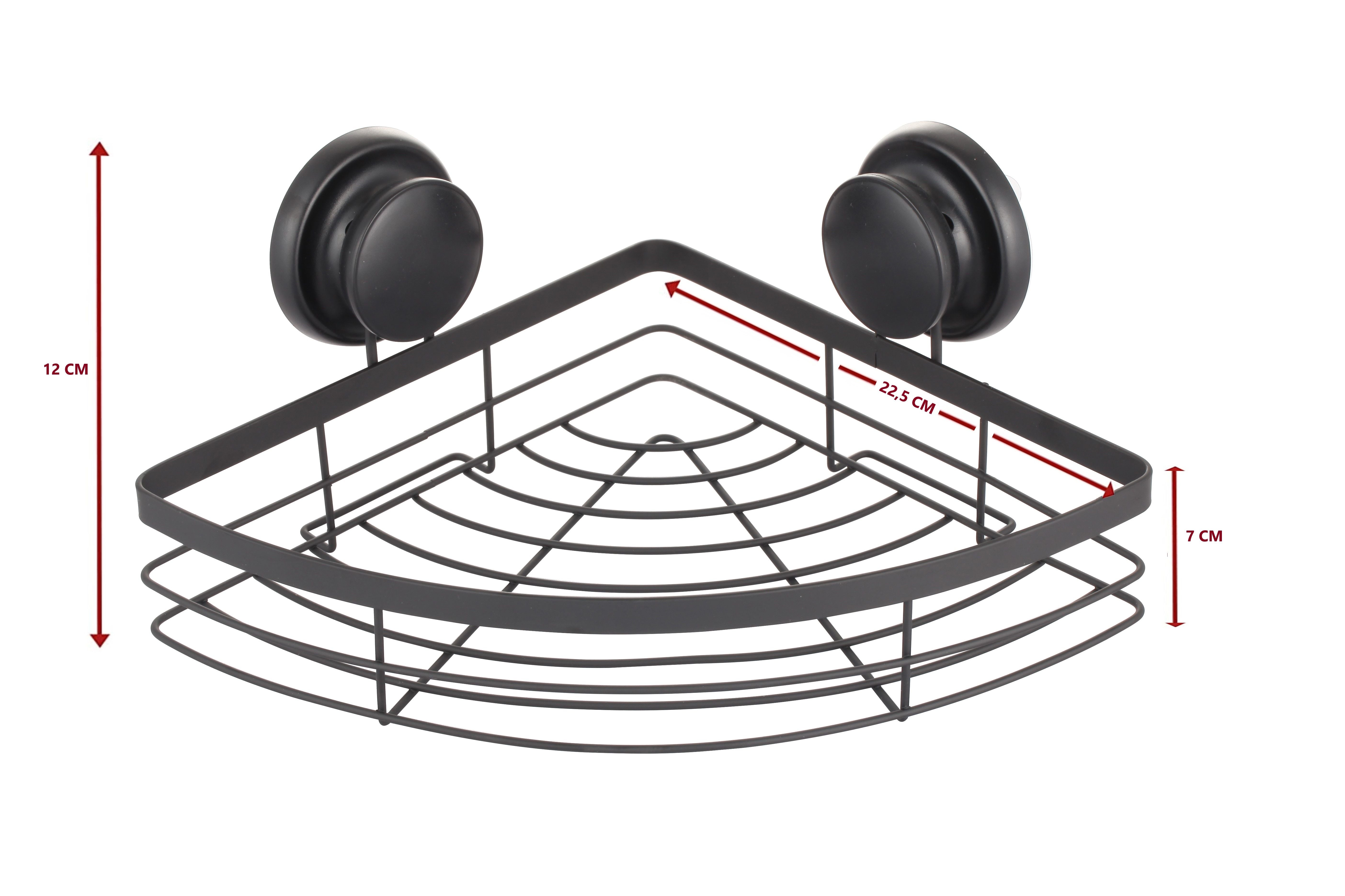 2 Pack Round Corner Shower Caddy Shelf Basket Rack with Premium Vacuum Suction Cup No-Drilling for Bathroom and Kitchen 6