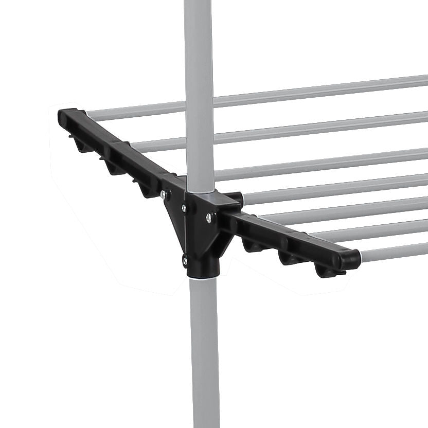 Folding 3 Tier Clothes Laundry Drying Rack with Stainless Steel Tubes for Indoor & Outdoor Home 6