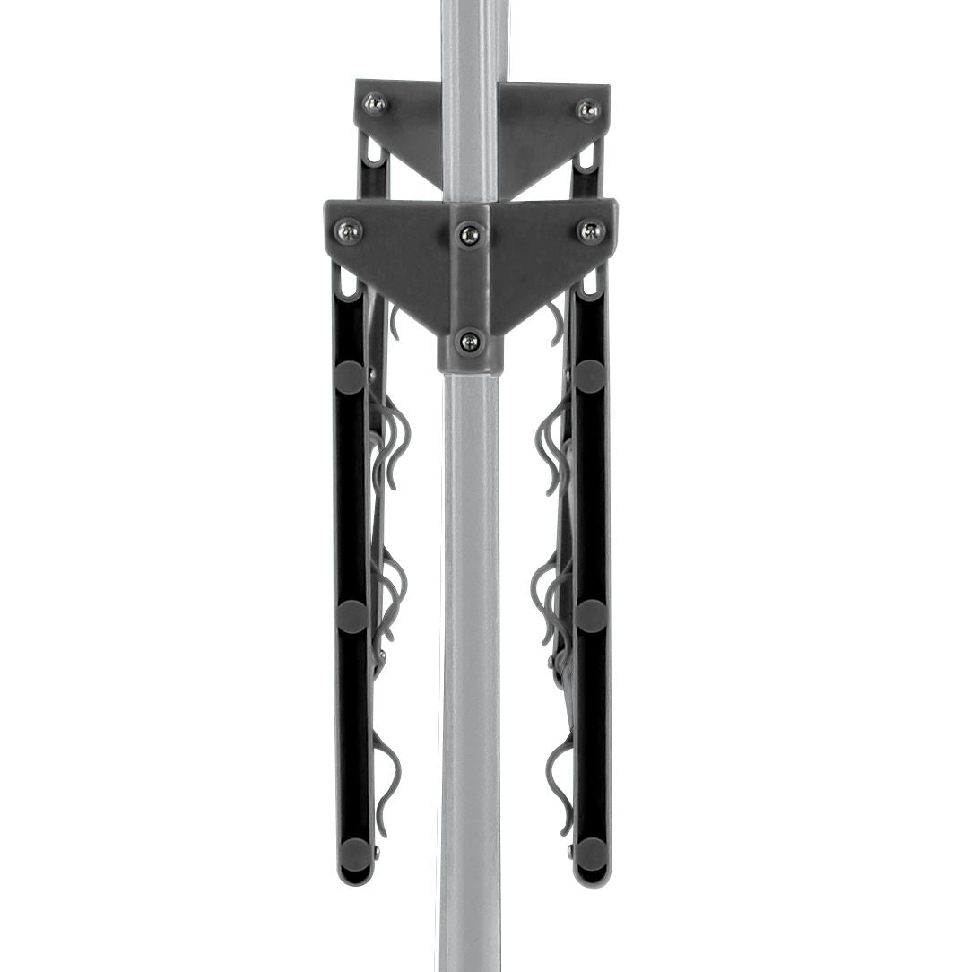 Folding 3 Tier Clothes Laundry Drying Rack with Stainless Steel Tubes for Indoor & Outdoor Home 8