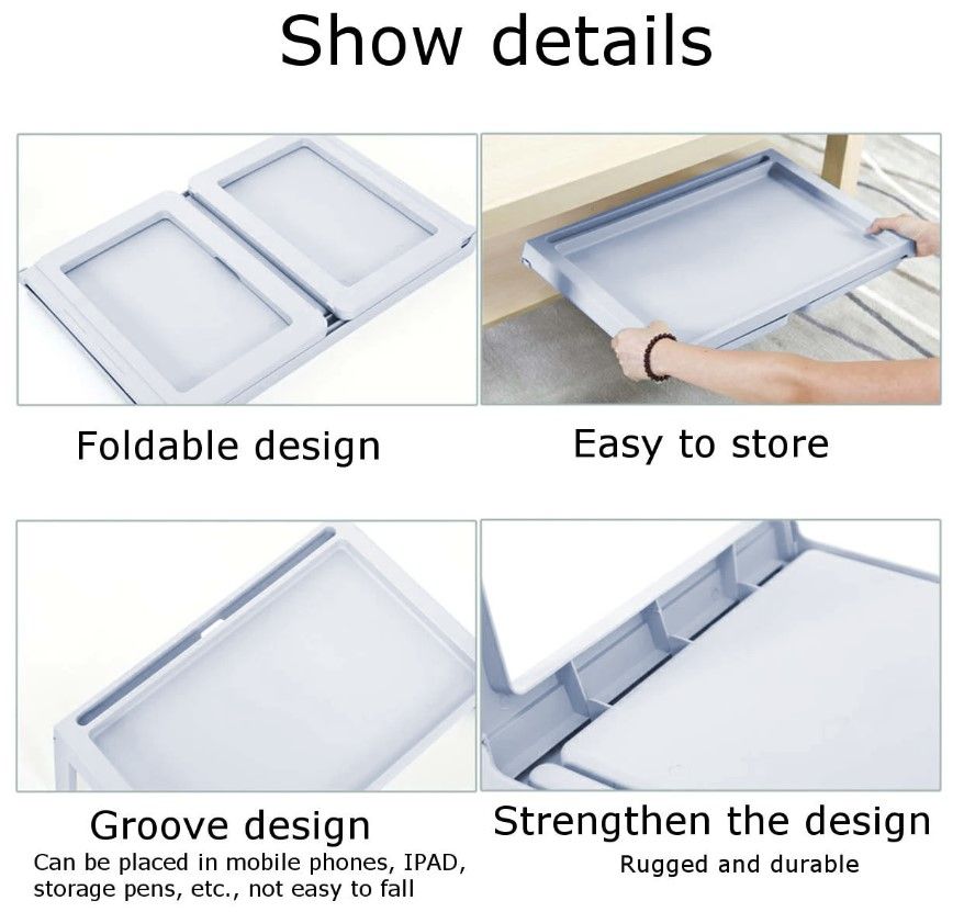 Multifunction Laptop Bed Desk with foldable legs for Home Office (Blue) 5
