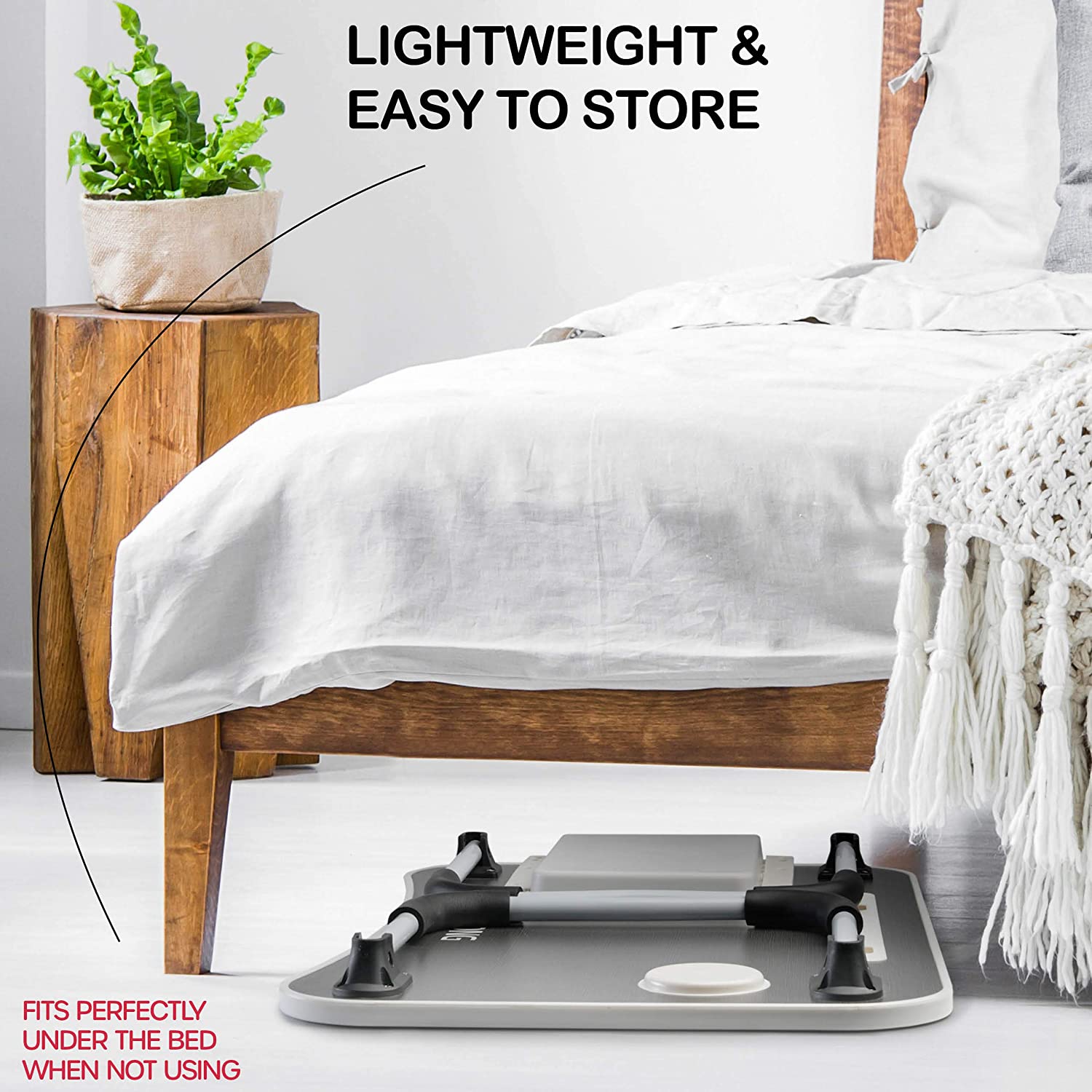 Laptop Bed Desk with Storage and foldable legs for Adults, Kids & Home Office 5