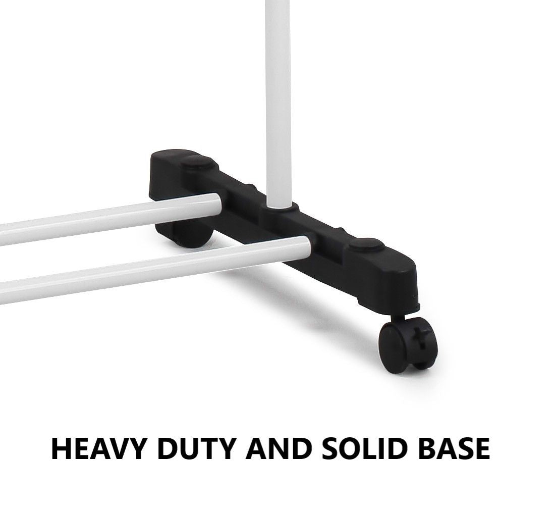 CARLA HOME Folding 3 Tier Clothes Laundry Drying Rack with Stainless Steel Tubes for Indoor & Outdoor Home 4