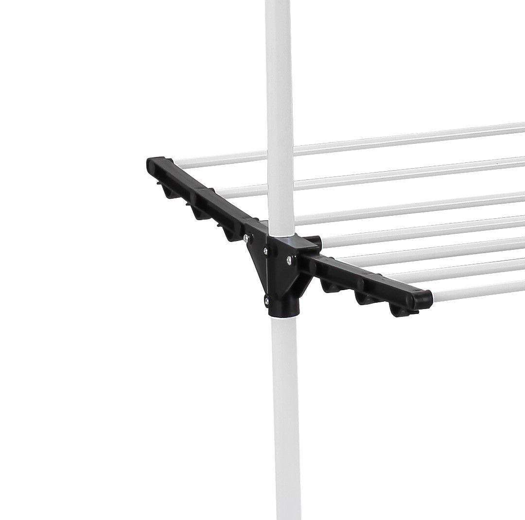 CARLA HOME Folding 3 Tier Clothes Laundry Drying Rack with Stainless Steel Tubes for Indoor & Outdoor Home 6