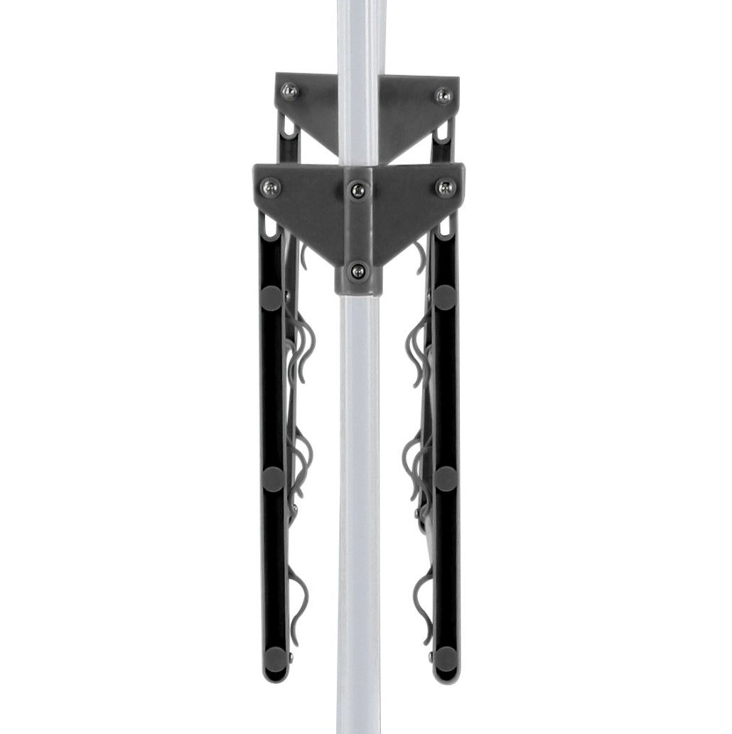 CARLA HOME Folding 3 Tier Clothes Laundry Drying Rack with Stainless Steel Tubes for Indoor & Outdoor Home 8