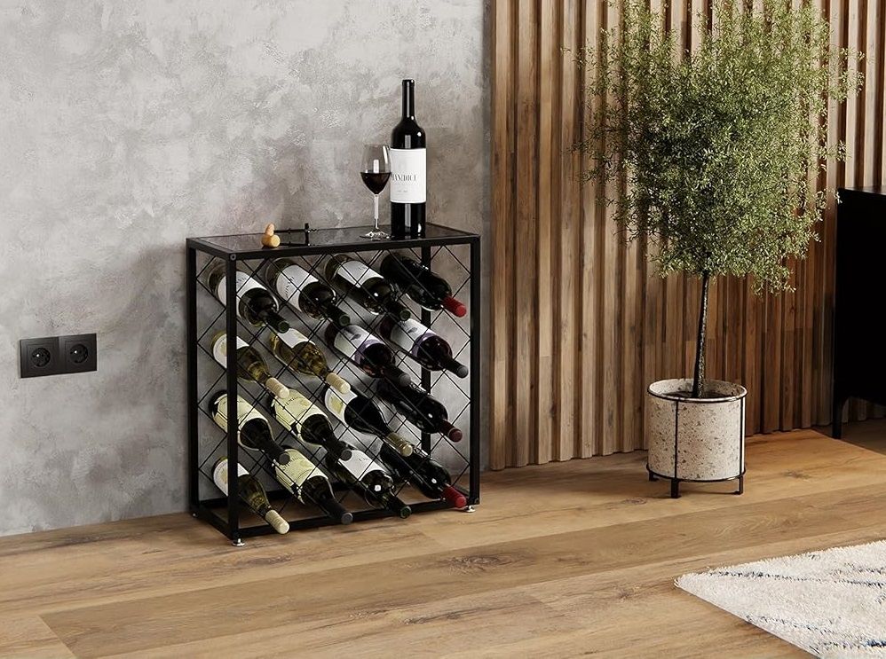 Freestanding Metal Wine Rack for 25 Bottles 5