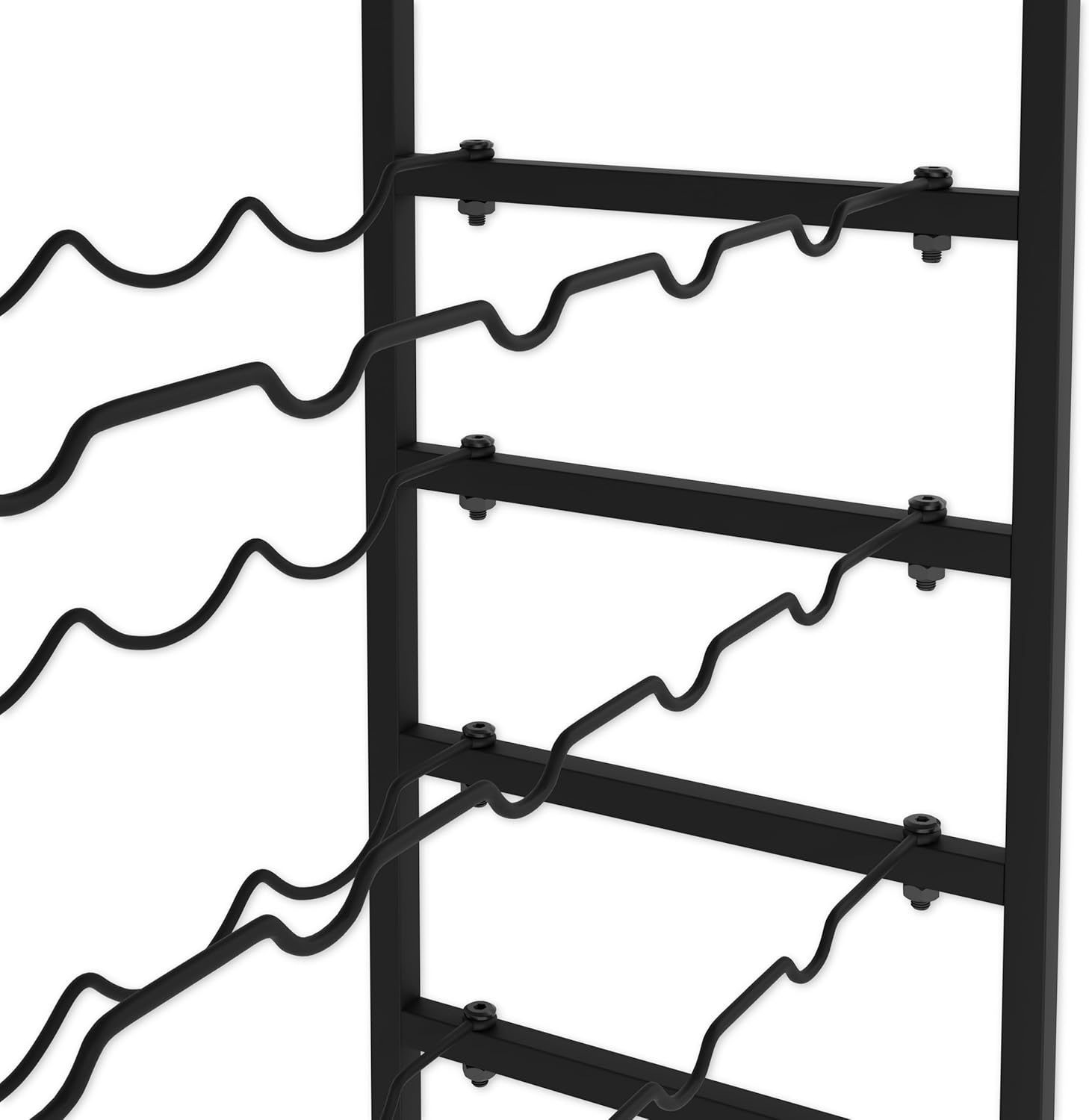 6-Tier Freestanding Wine Rack for 30 Bottles with Wood Countertop and Sturdy Metal Frame 7