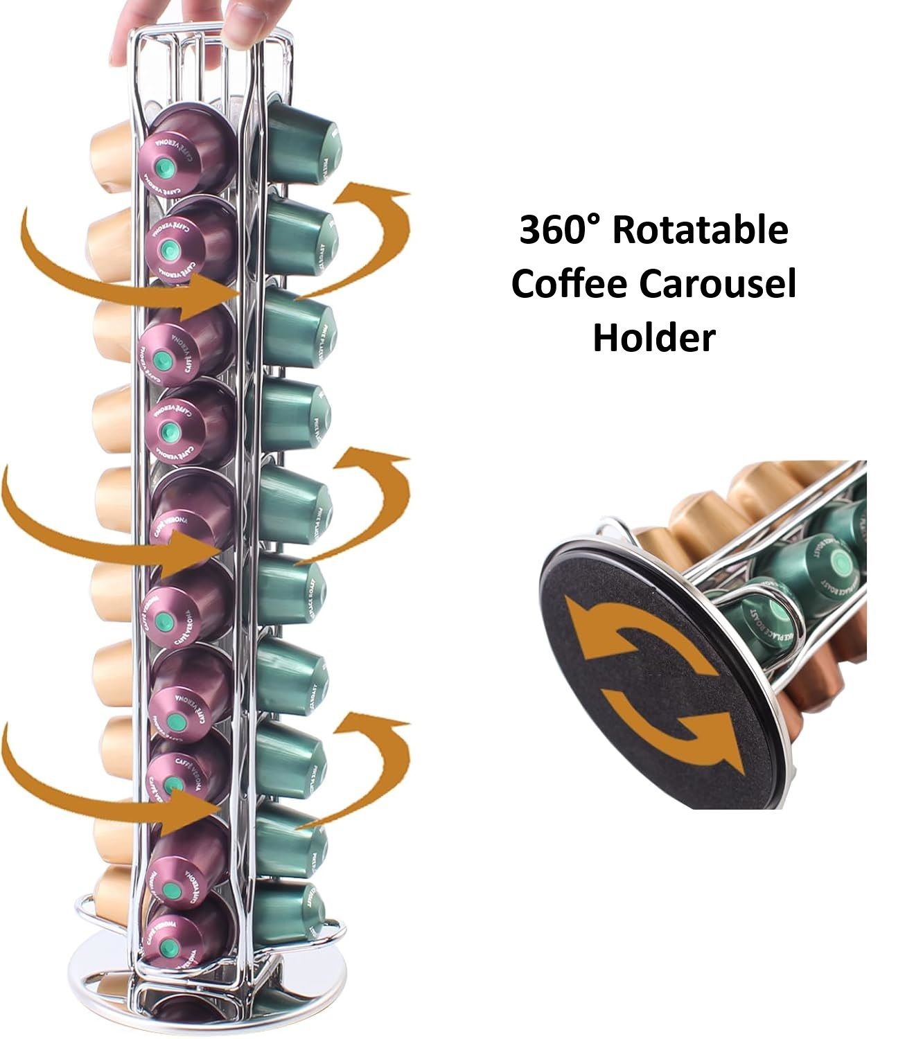Coffee Pods Holder Storage Compatible with 40 Nespresso Pods 5