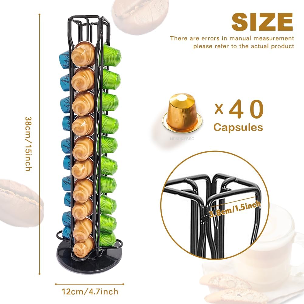 Coffee Pods Holder Storage Compatible with 40 Nespresso Pods 6